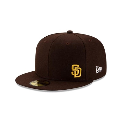 Brown San Diego Padres Hat - New Era MLB Flawless 59FIFTY Fitted Caps USA0481569